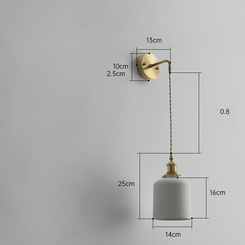 Witte keramische wandlamp - 212ST