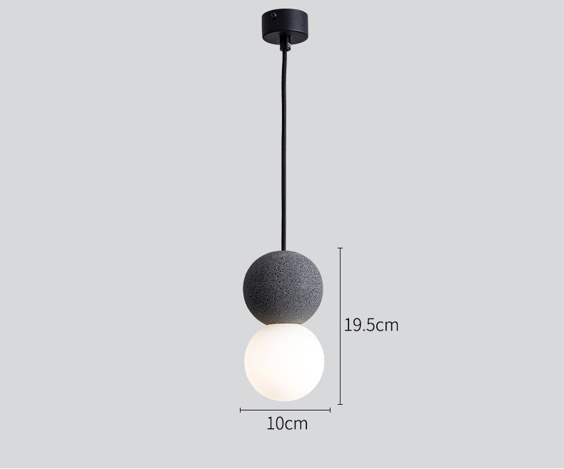 Grijze Globe Cement Hanglamp - 111CM