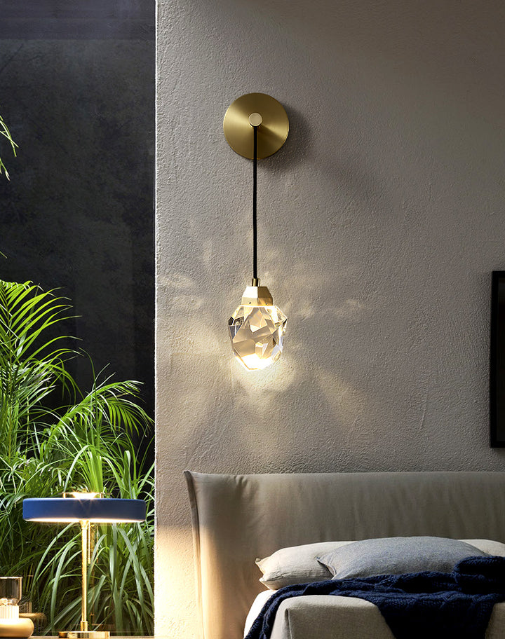 Kristal Messing Wandlamp - 101CRL