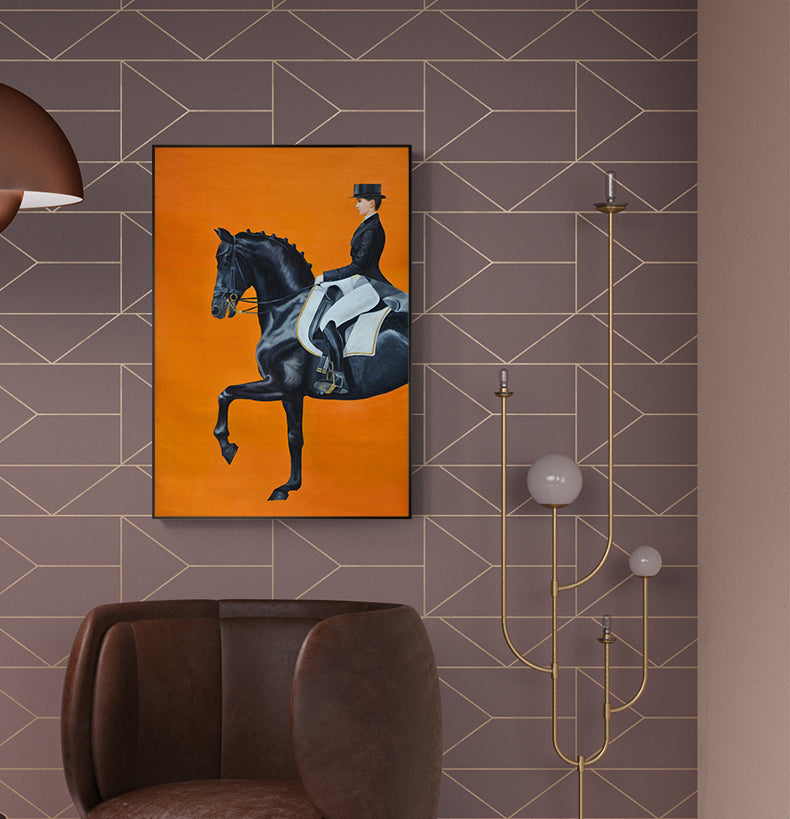 Hermes Jokey stijl kunst aan de muur