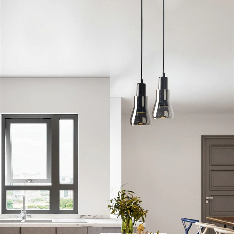 Hanglamp van zwart parelglas - 104PL