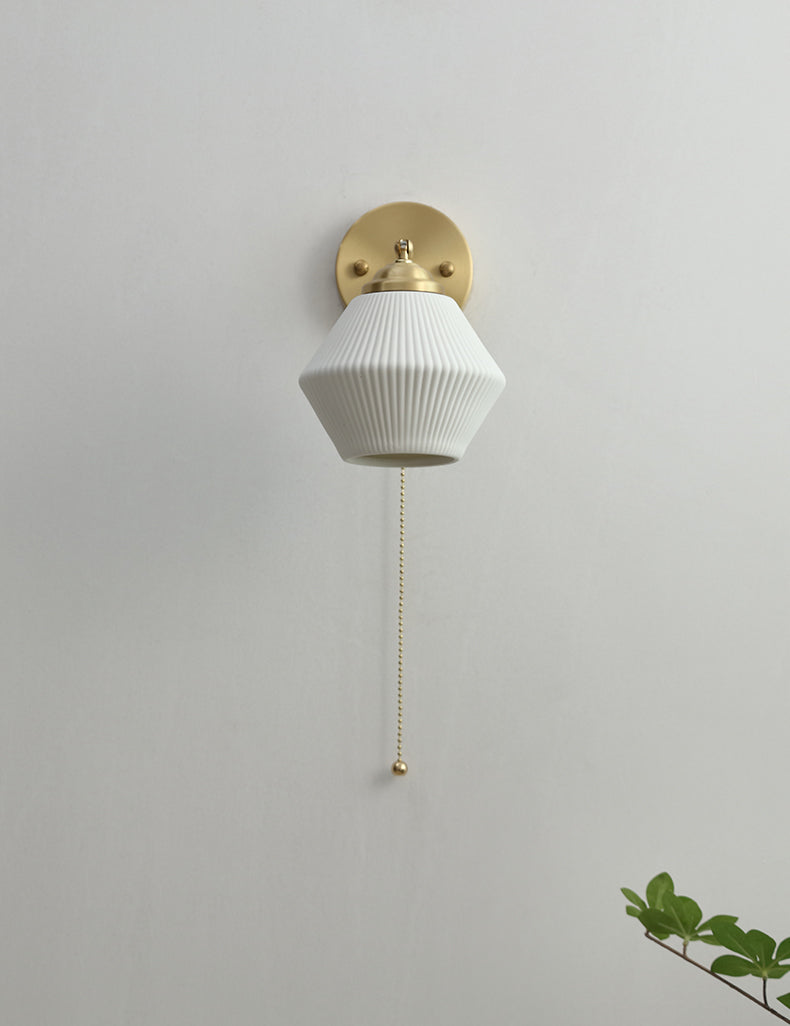 Witte keramische wandlamp - 205ST