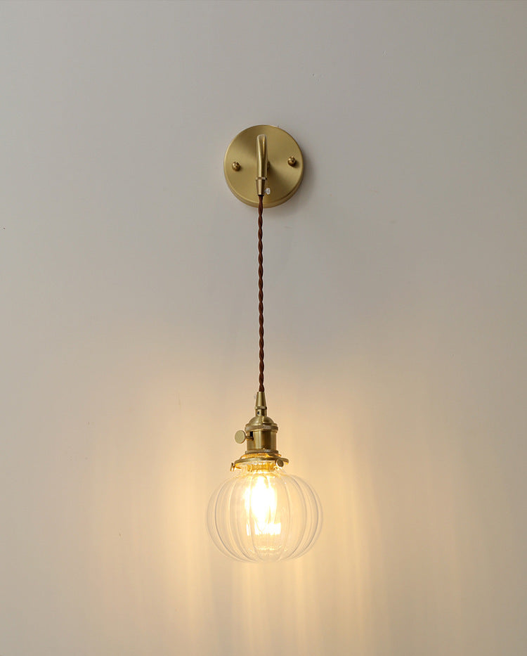 Bloemglas Messing Wandlamp - 205GBWL