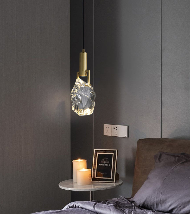 Sfeervolle messing kristallen hanglamp - 101CL