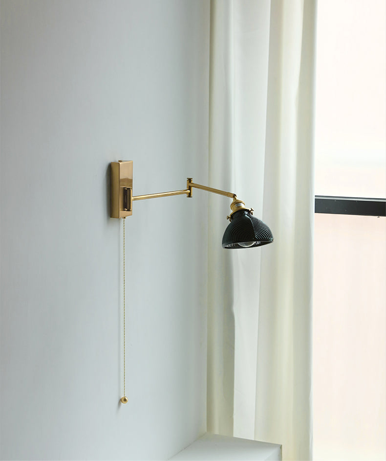 Glazen zwenkarm wandlamp - 204SAL