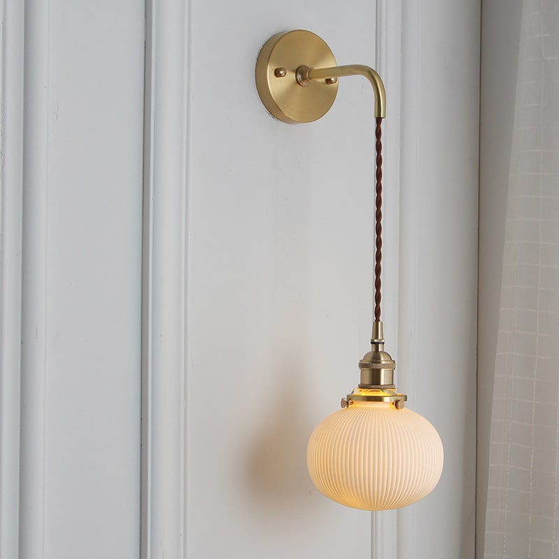 Witte keramische wandlamp - 203ST