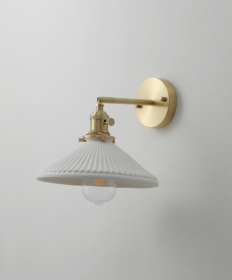 Witte keramische wandlamp - 207ST