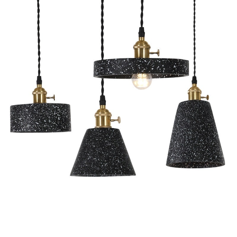 Zwarte Cement Hanglamp - 106CM