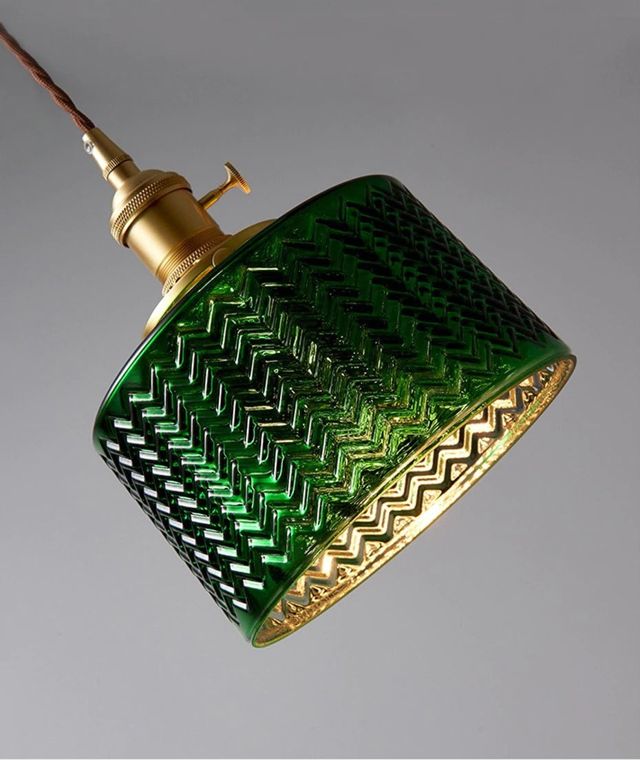 Groen glazen hanglamp - 203GPL