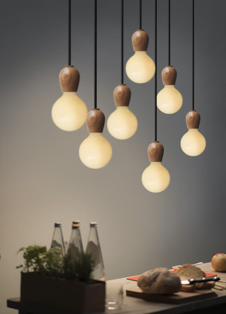 Walnoot Lamp Houten Hanglamp - 104WPL