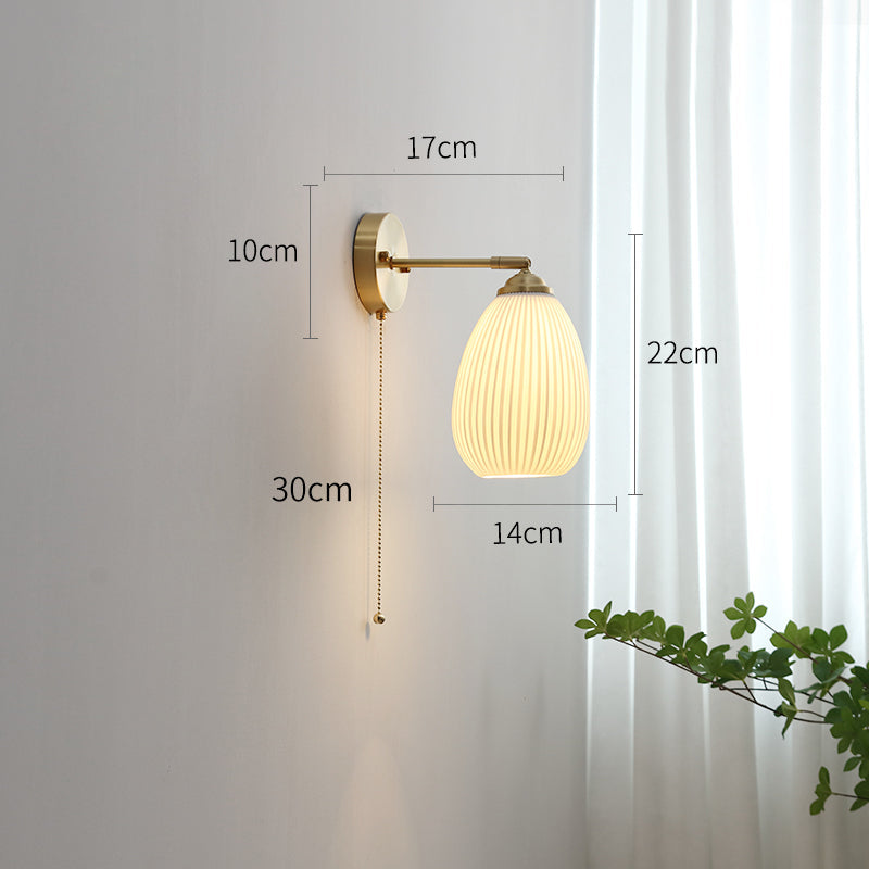 Witte keramische wandlamp - 205ST