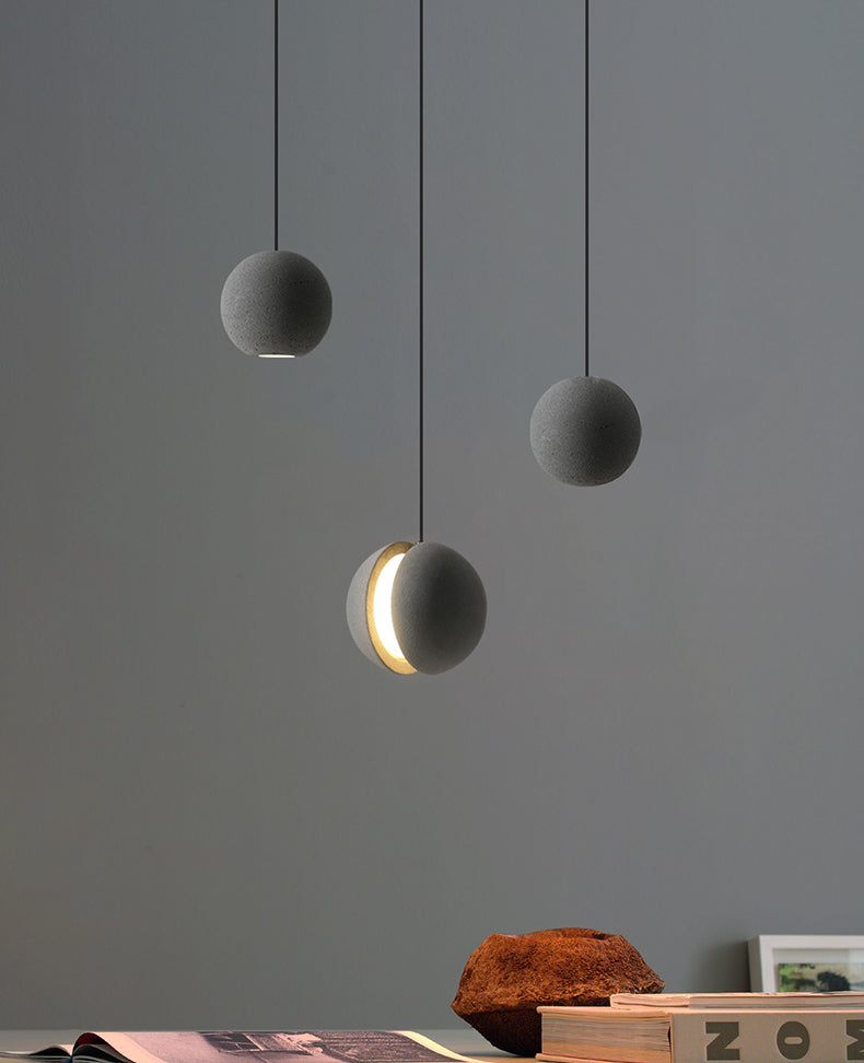Grijze Globe Cement Hanglamp - 110CM