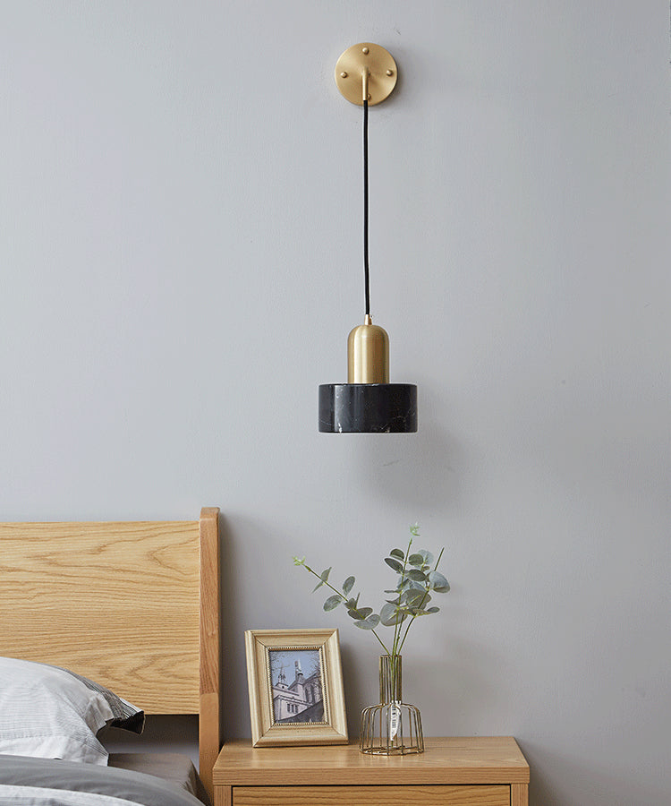 Marmeren Messing Wandlamp - 205MWL