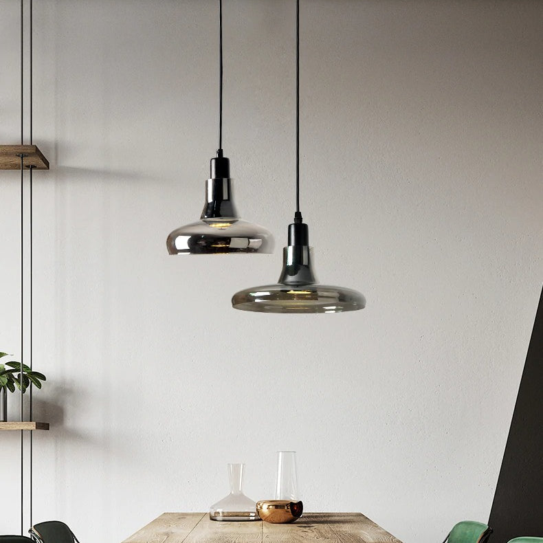 Hanglamp van zwart parelglas - 104PL