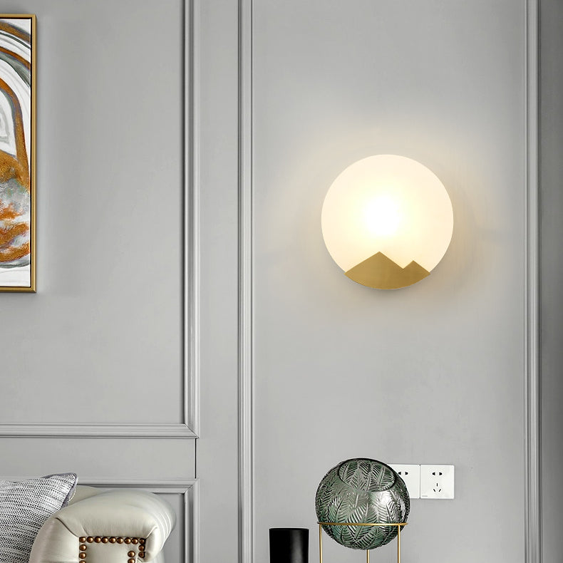 Marmeren albasten messing wandlamp - 202MWL