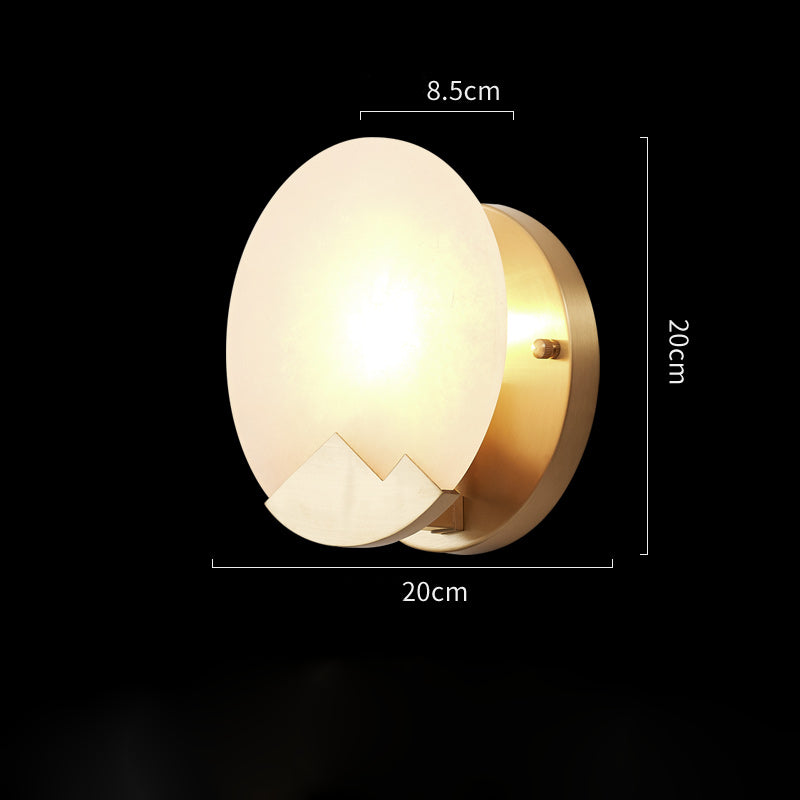 Marmeren albasten messing wandlamp - 202MWL