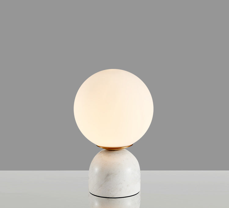 Marmeren tafelbollamp