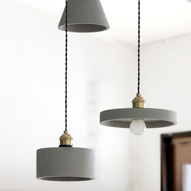 Grijze Cement Hanglamp - 109CM