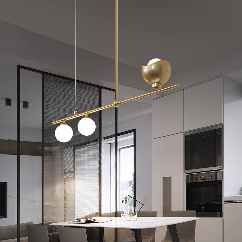 Moderne kroonluchter met matte bollen - 1CH7