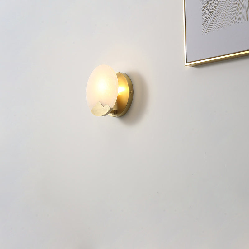 Marmeren albasten messing wandlamp - 202MWL