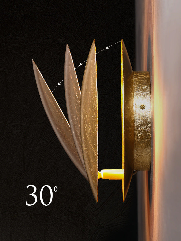 Goud ijzeren Luna wandlamp - 200MWL