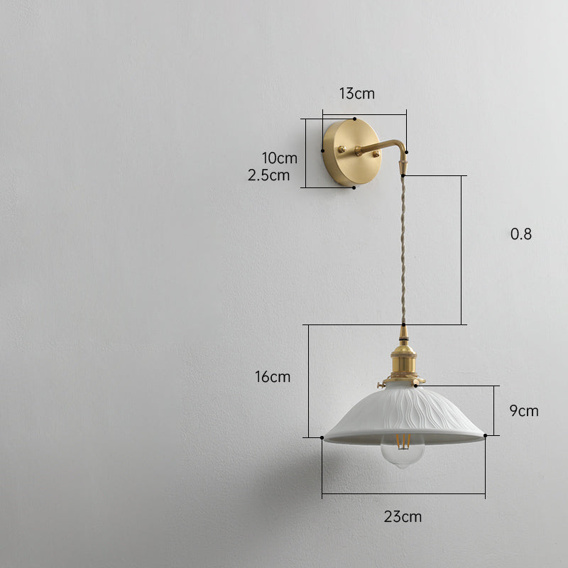 Witte keramische wandlamp - 212ST