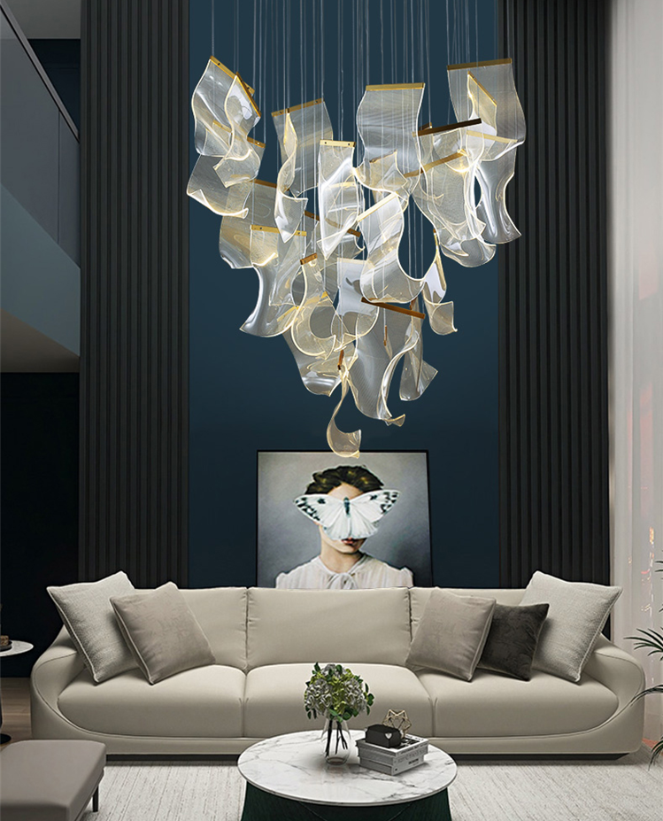 Wuivende blad postmoderne LED-kroonluchter - 1CH9