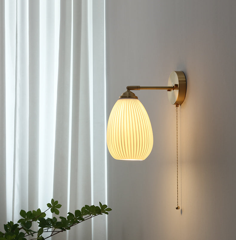 Witte keramische wandlamp - 205ST