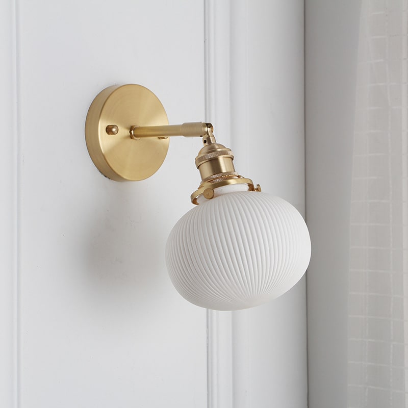 Witte keramische wandlamp - 202ST