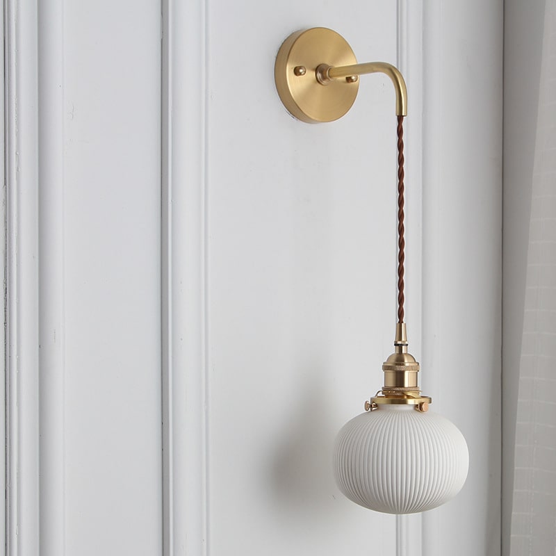 Witte keramische wandlamp - 203ST