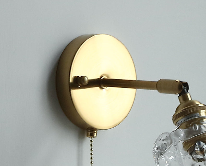Glazen Messing Wandlamp - 205GBWL