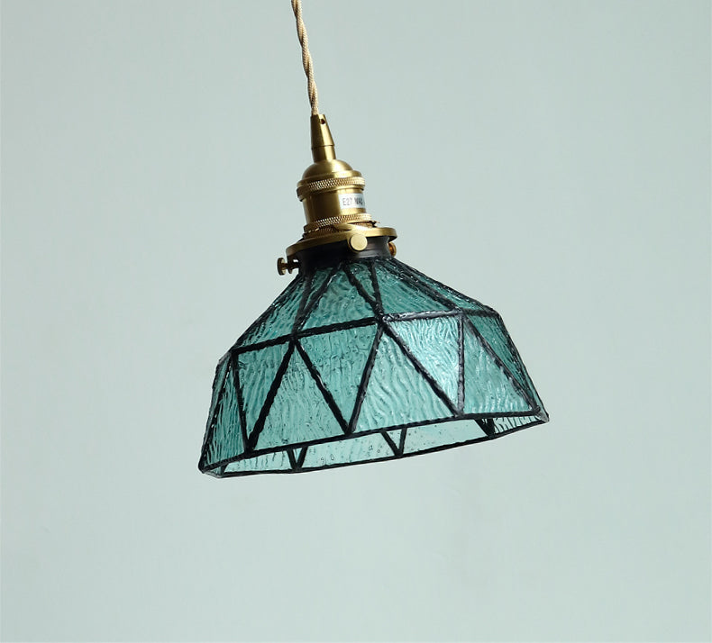 Hanglamp van kunst-gebrandschilderd glas - 209GPL