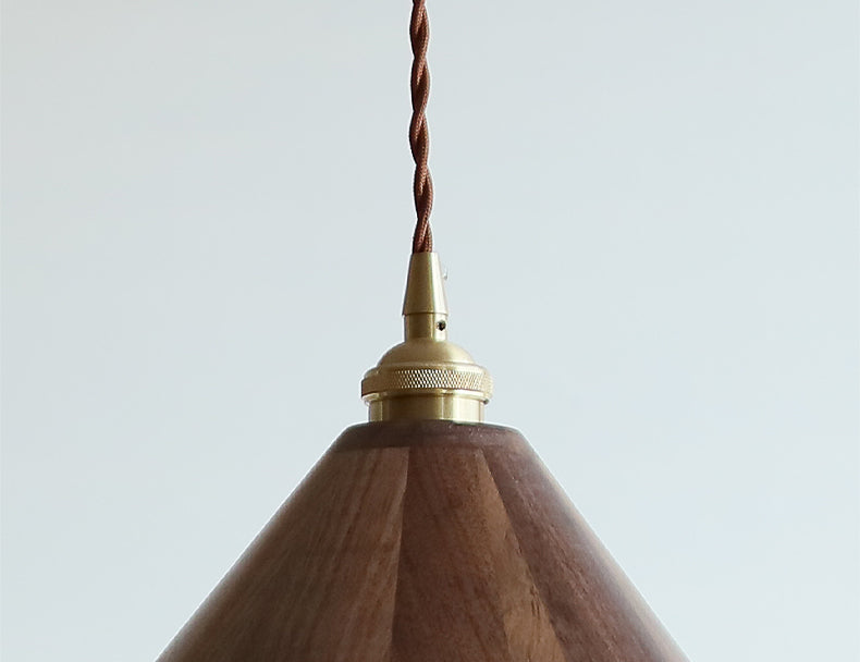Walnoothouten hanglamp - 106WPL