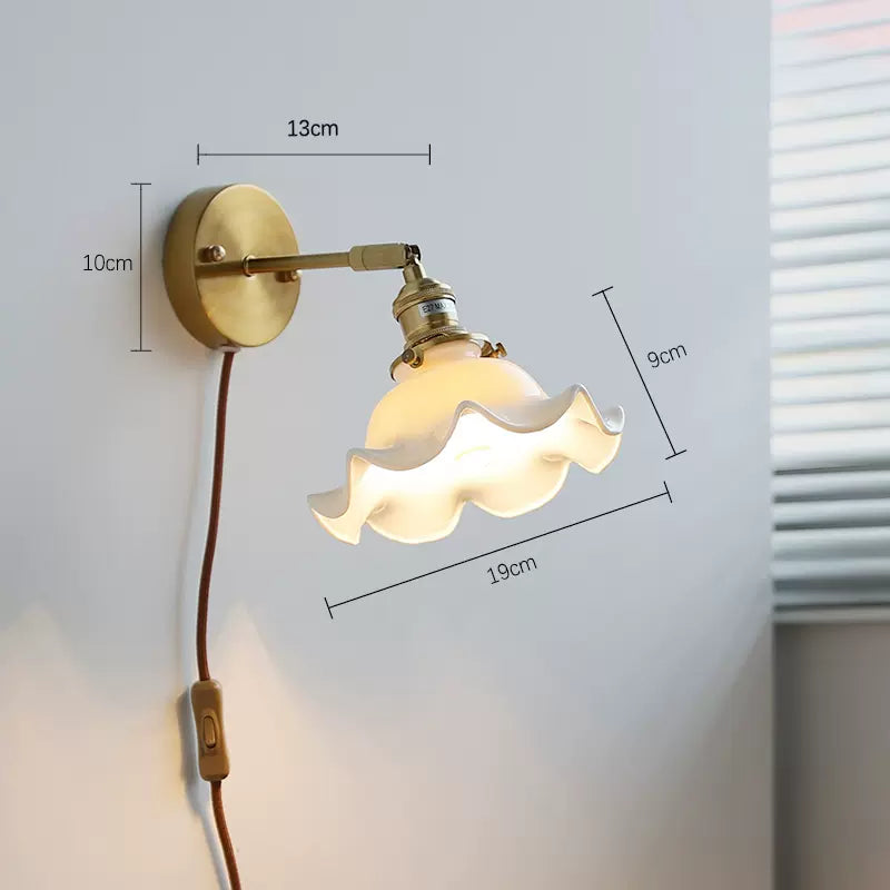 Bloemplug-in wandkandelaarlamp - 223GBWL