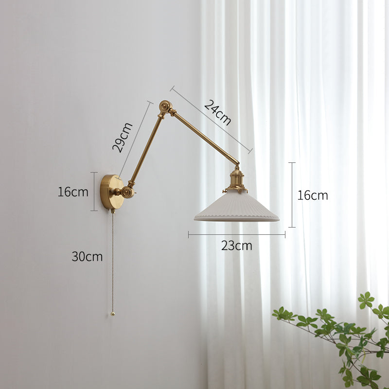 Witte keramische wandlamp - 206ST