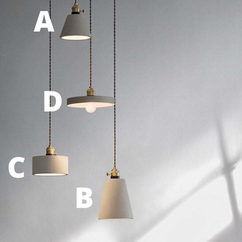Grijze Cement Hanglamp - 109CM