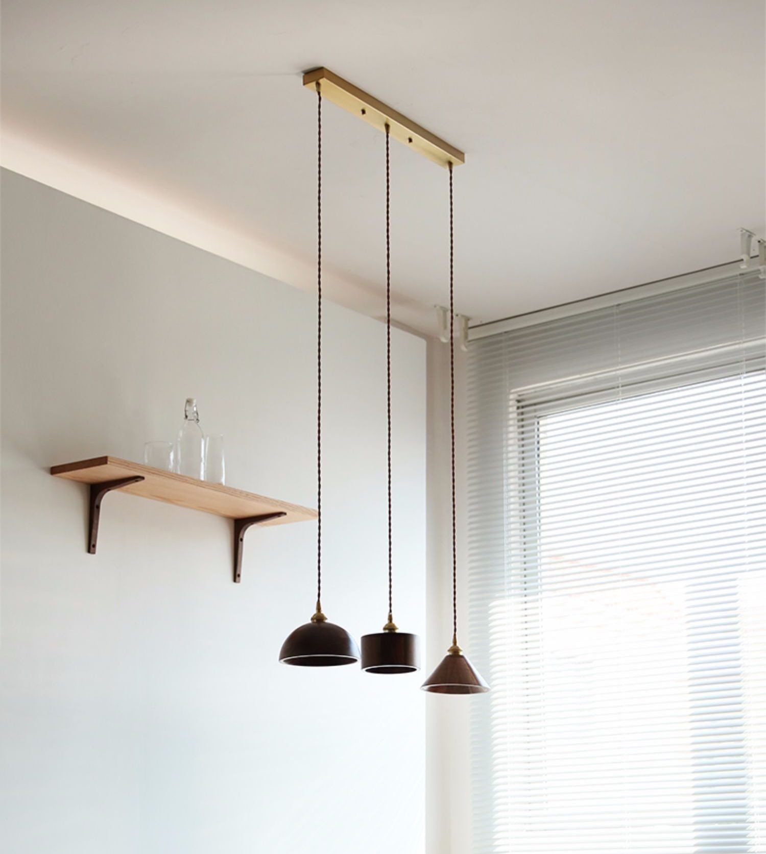 Walnoothouten hanglamp - 106WPL