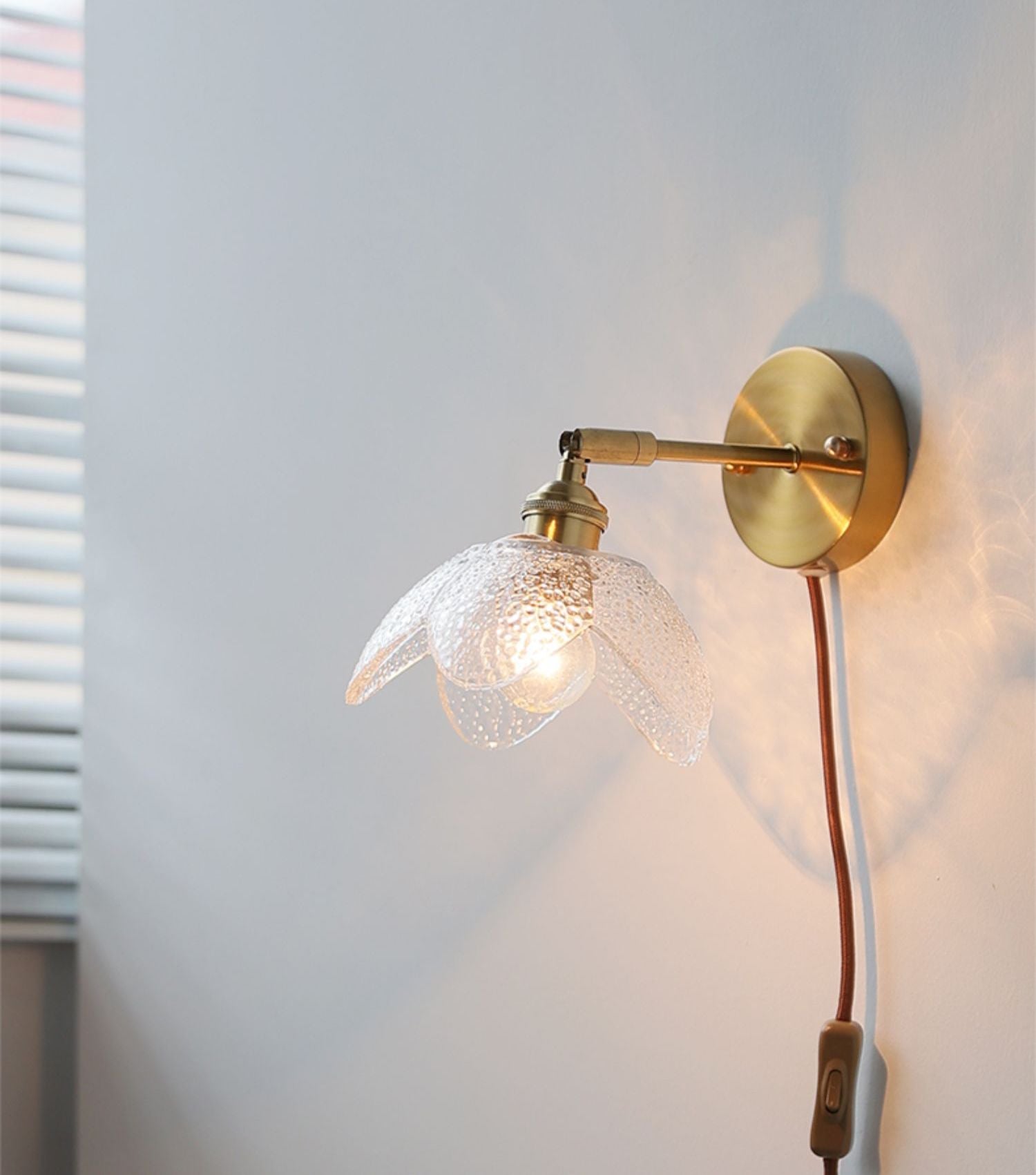 Bloemglas plug-in wandkandelaarlamp - 225GBWL