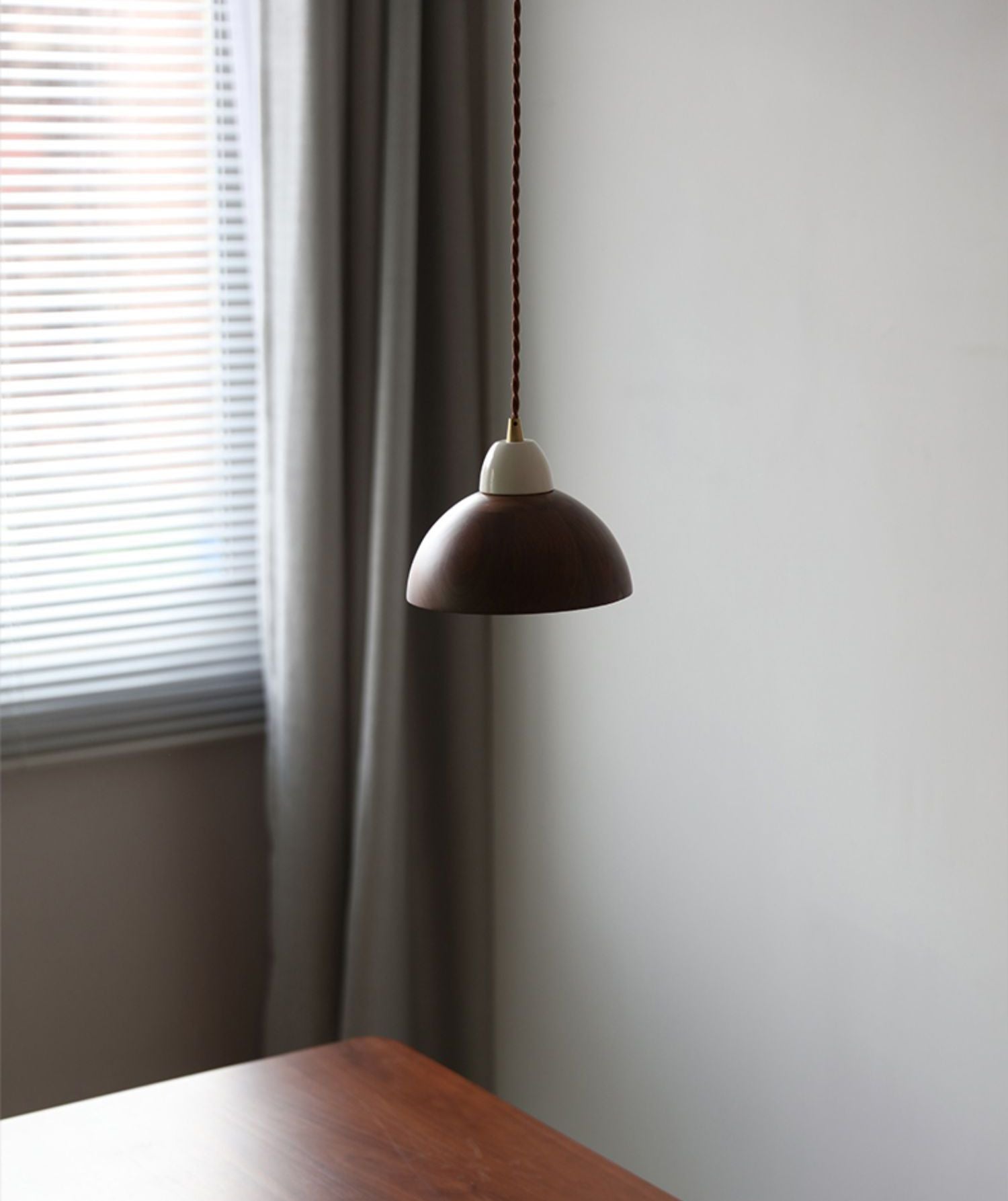 Walnoothouten hanglamp - 105WPL