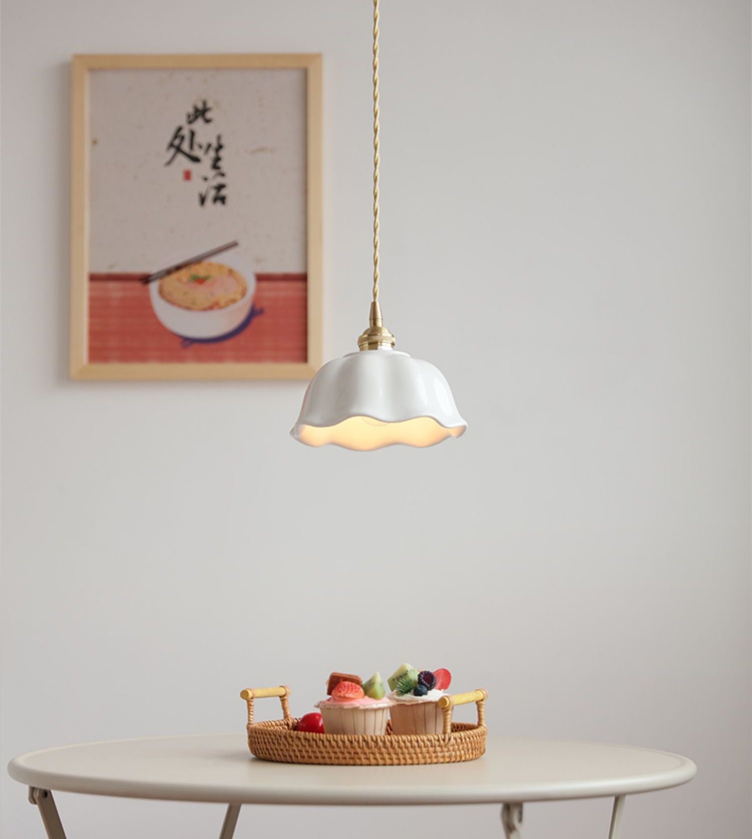 Bloem Keramiek Messing Hanglamp - 108PL