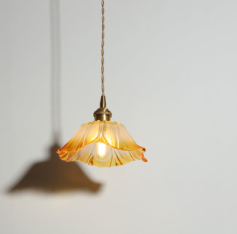 Glazen hanglamp bloem - 211GPL