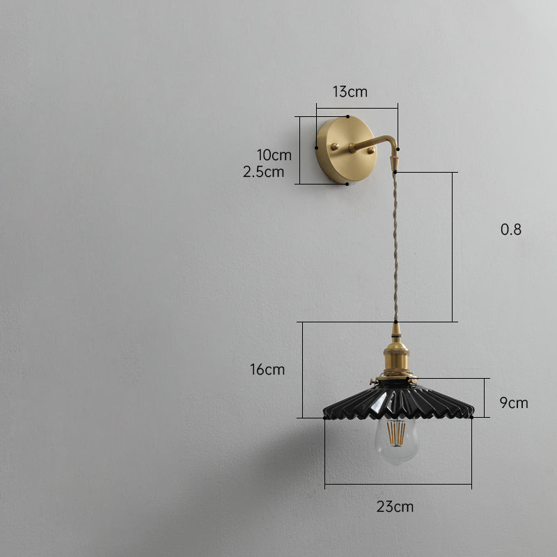 Witte keramische wandlamp - 212ST