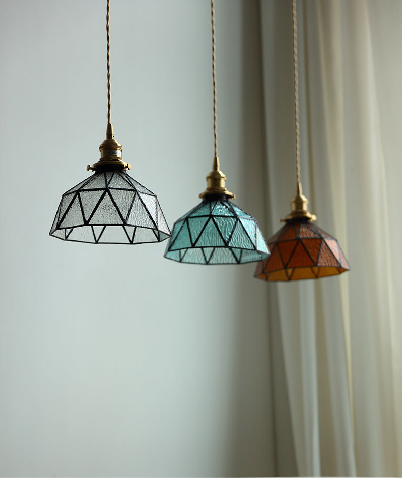 Hanglamp van kunst-gebrandschilderd glas - 209GPL