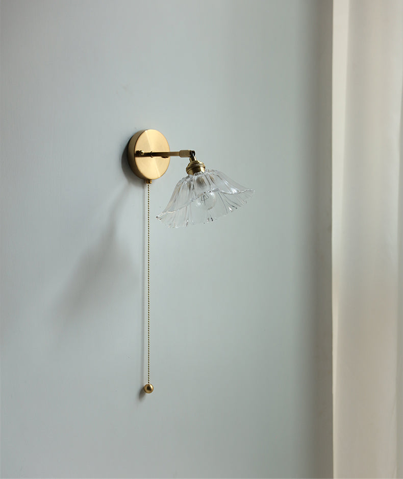 Glazen Messing Wandlamp - 205GBWL