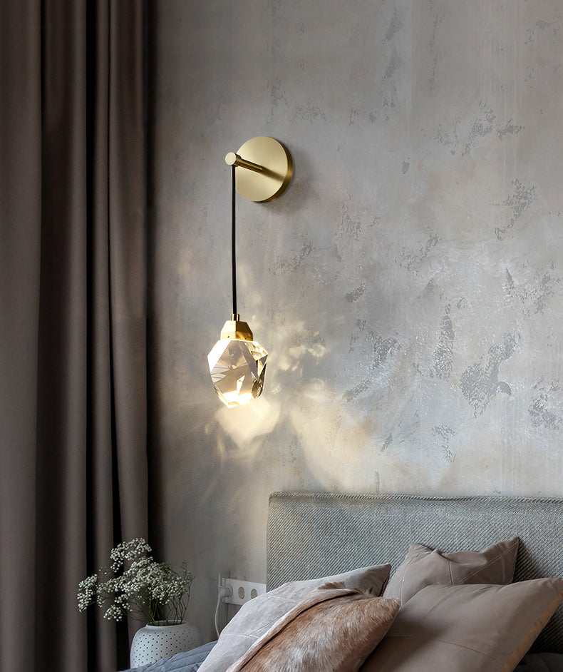 Kristal Messing Wandlamp - 101CRL