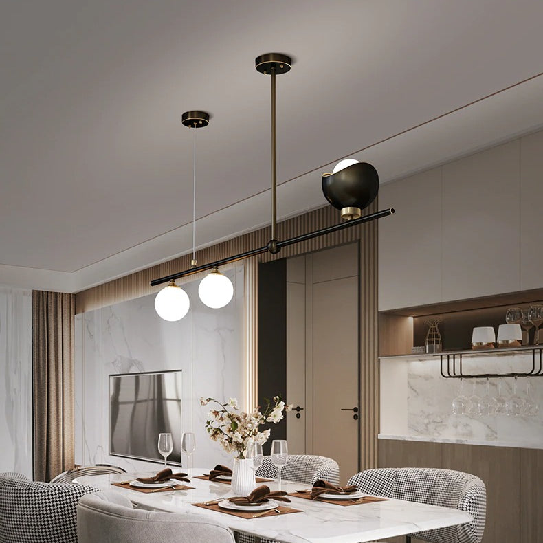 Moderne kroonluchter met matte bollen - 1CH7
