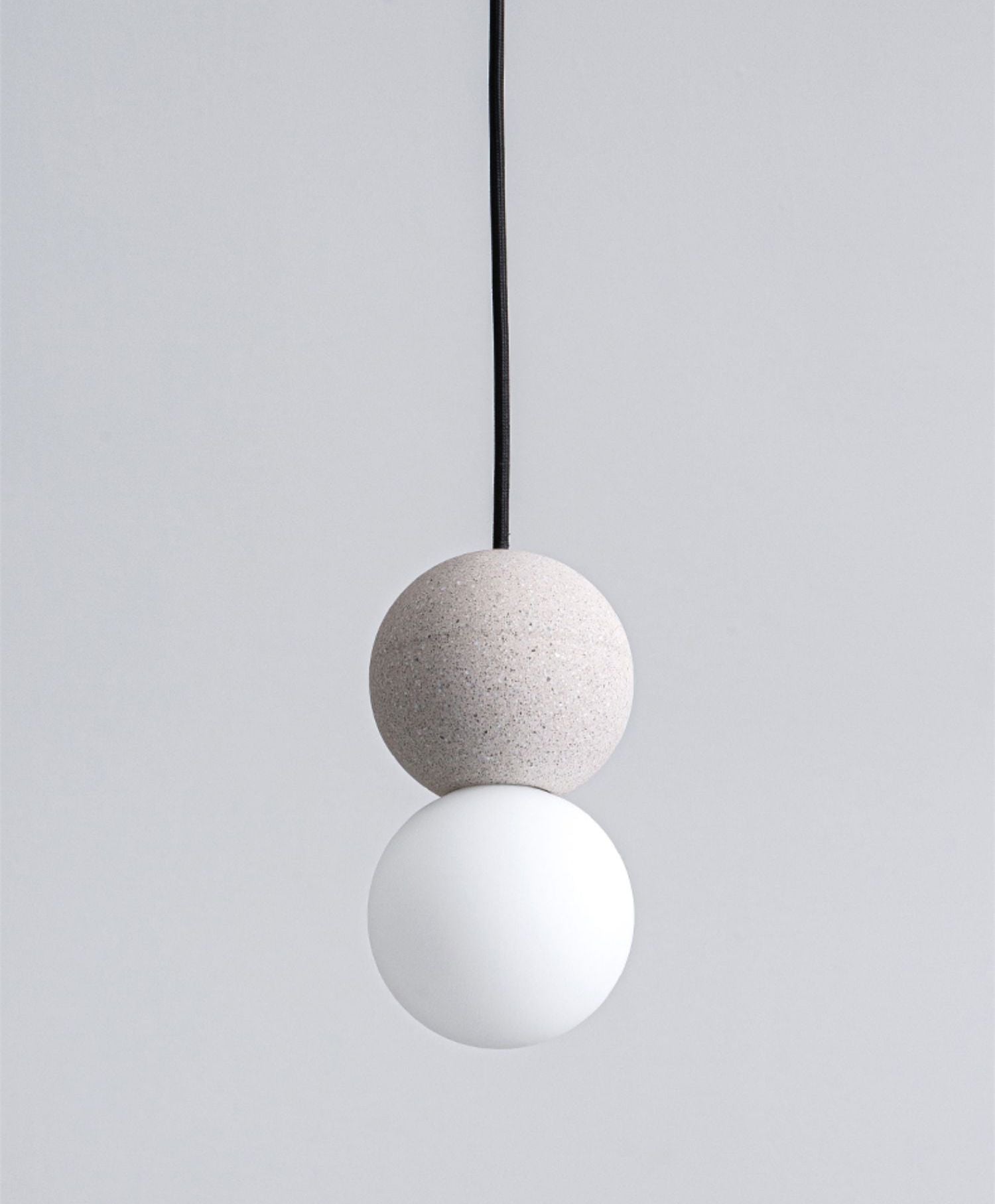 Grijze Globe Cement Hanglamp - 111CM