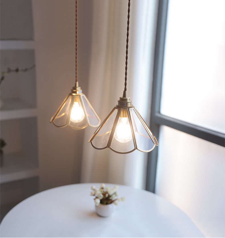 Messing glazen hanglamp - 226GPL