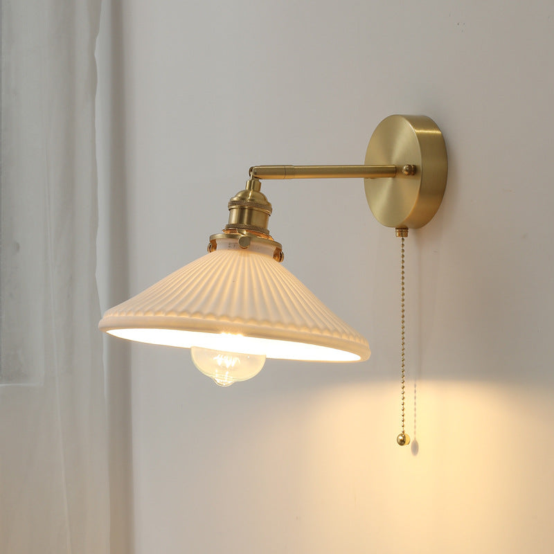 Witte keramische wandlamp - 207ST