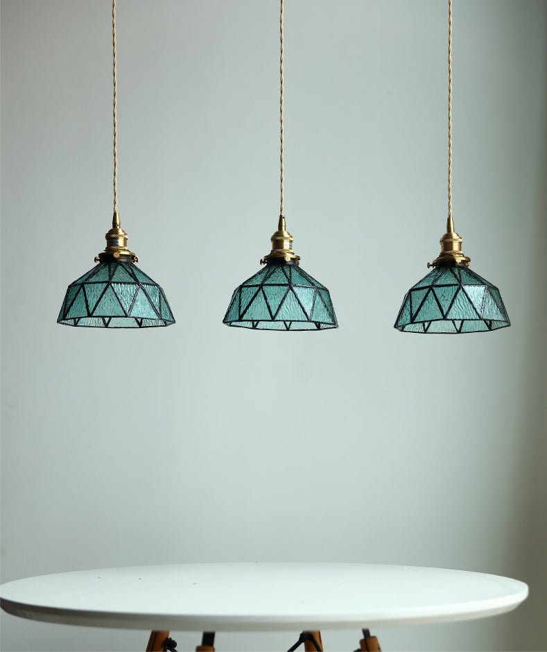 Hanglamp van kunst-gebrandschilderd glas - 209GPL